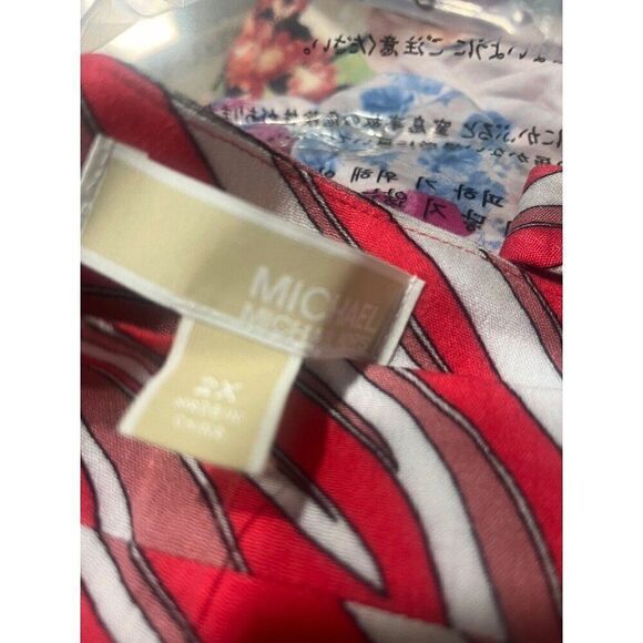 Michael Michael Kors Plus Size Zebra Midi Dress, Geranium, 2X - Picture 9 of 12